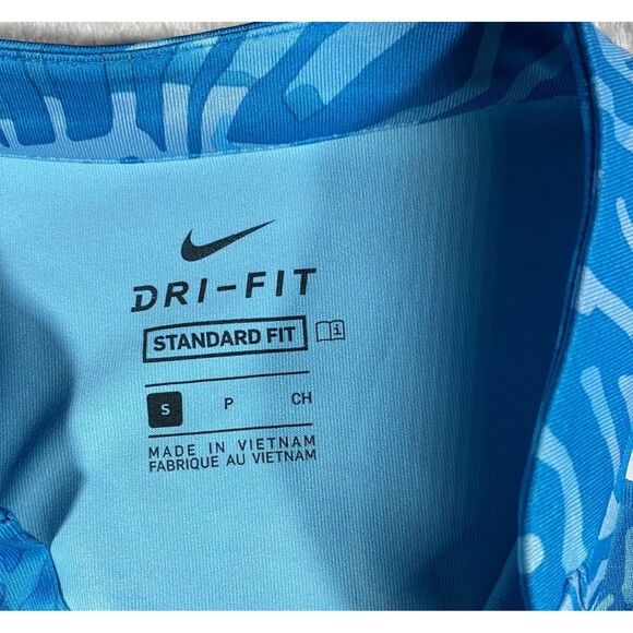 Nike Girl's Sz Small Standard Fit Dri-FIT Top Abstract Print Short Sleeve Shirt - Picture 2 of 5